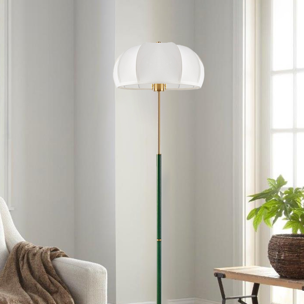 Mid Century Modern Table Lamp With Green and White Base Vintage Floor Lamp