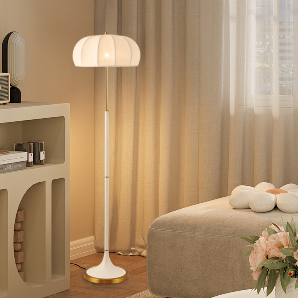 Mid Century Modern Table Lamp With Green and White Base Vintage Floor Lamp