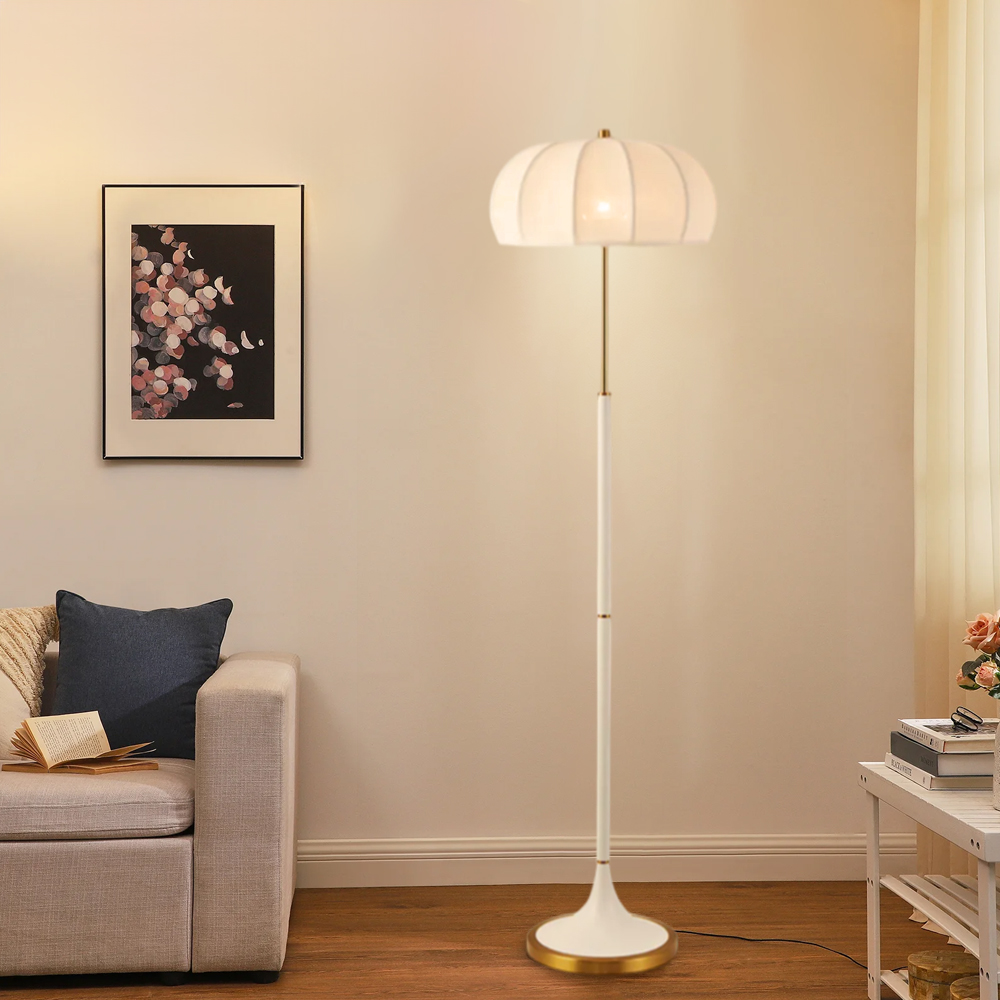 Mid Century Modern Table Lamp With Green and White Base Vintage Floor Lamp