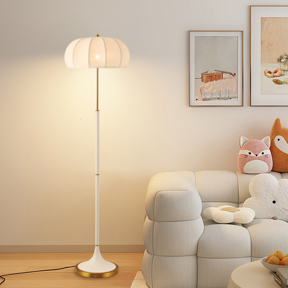 Mid Century Modern Table Lamp With Green and White Base Vintage Floor Lamp