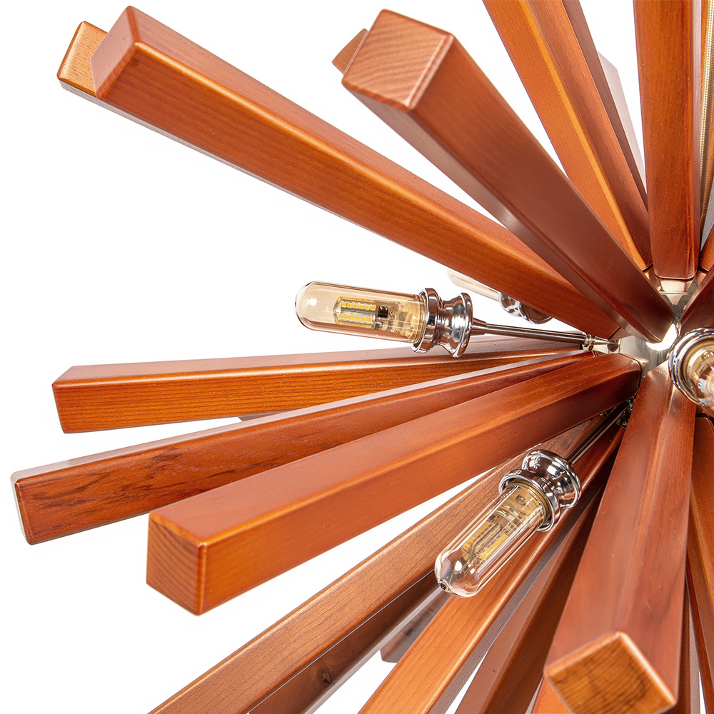 Nordic Creative Solid Wood Flower Shaped Dandelion Pendant