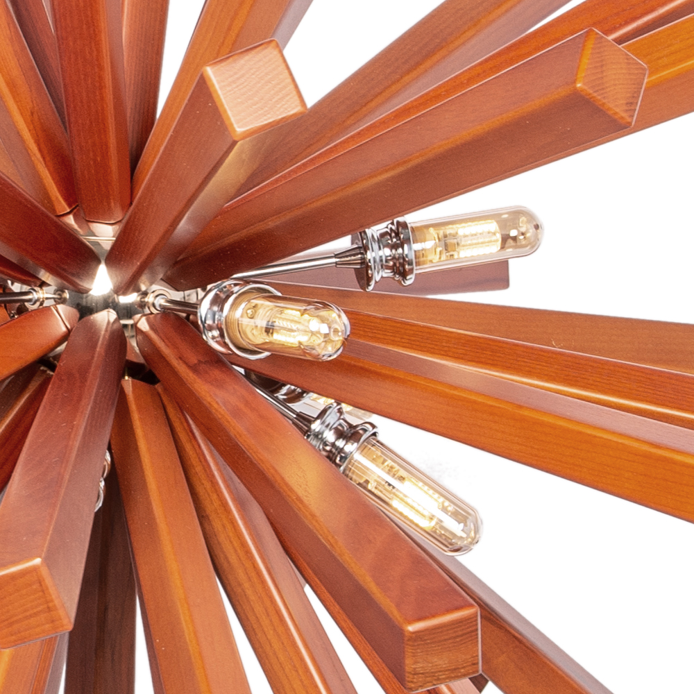 Nordic Creative Solid Wood Flower Shaped Dandelion Pendant Lamp