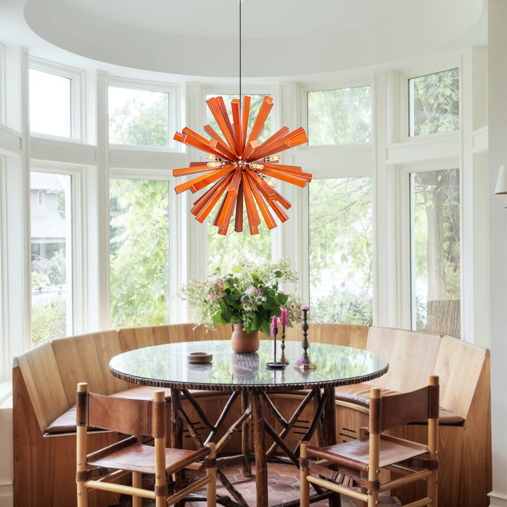 Nordic Creative Solid Wood Flower Shaped Dandelion Pendant Lamp