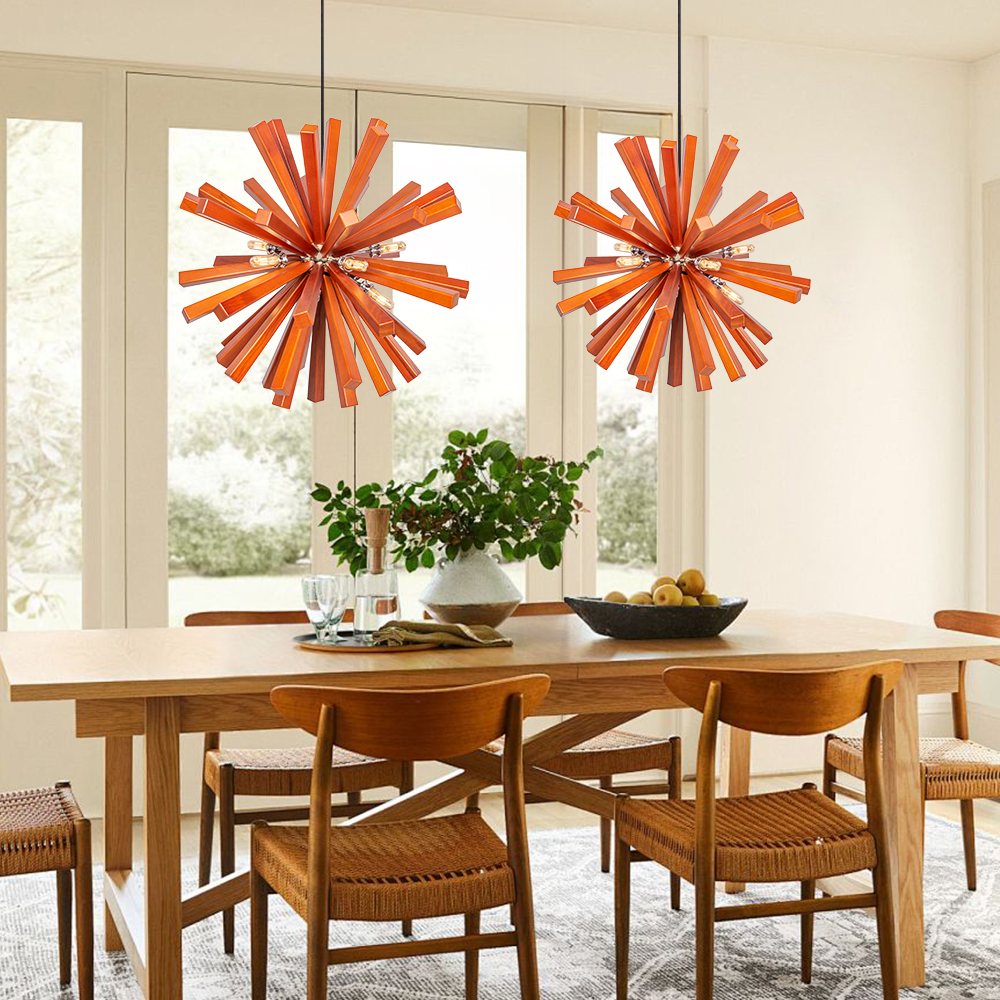 Nordic Creative Solid Wood Flower Shaped Dandelion Pendant