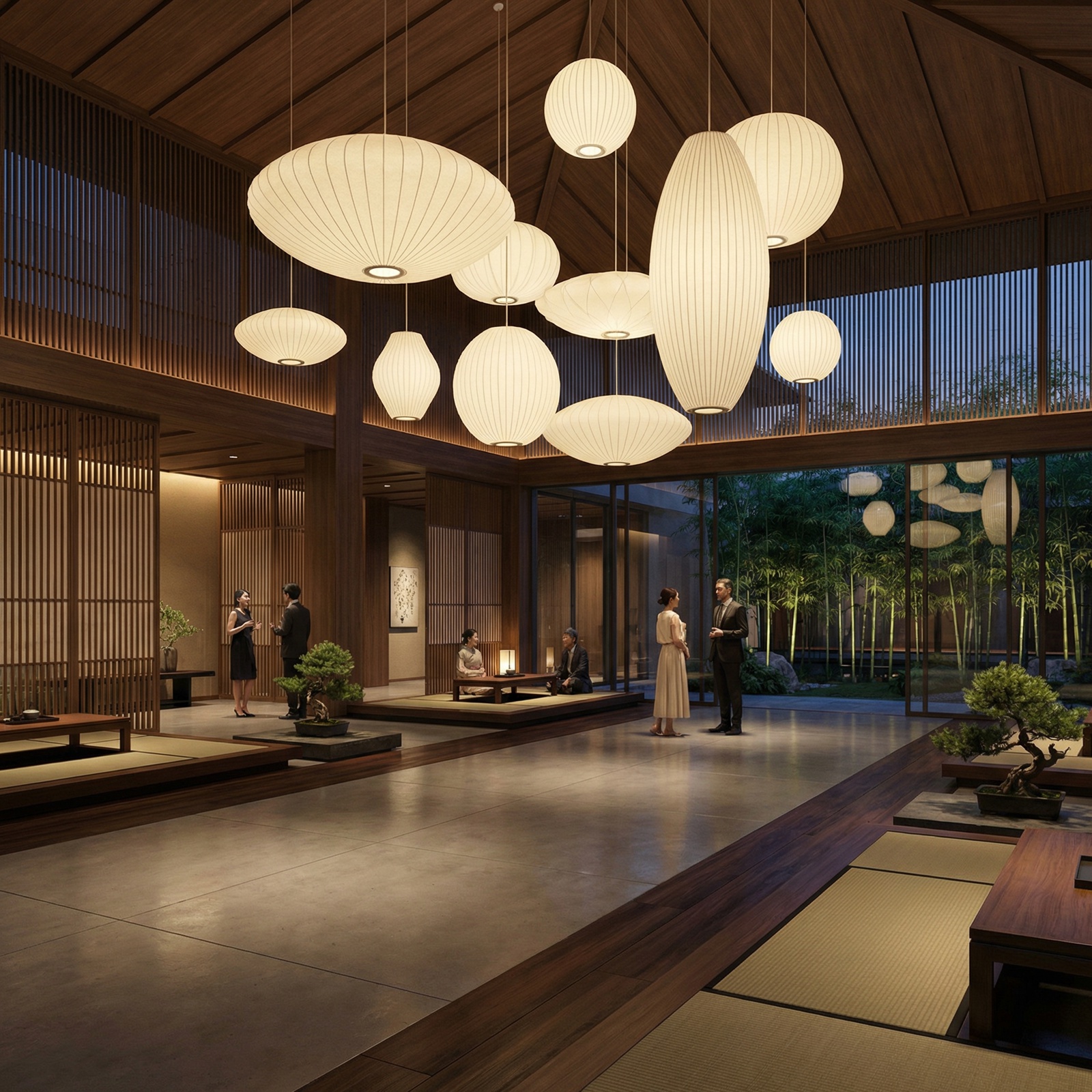 Fabric Chandelier Nordic Modern Pendant Light Living Room Staircase