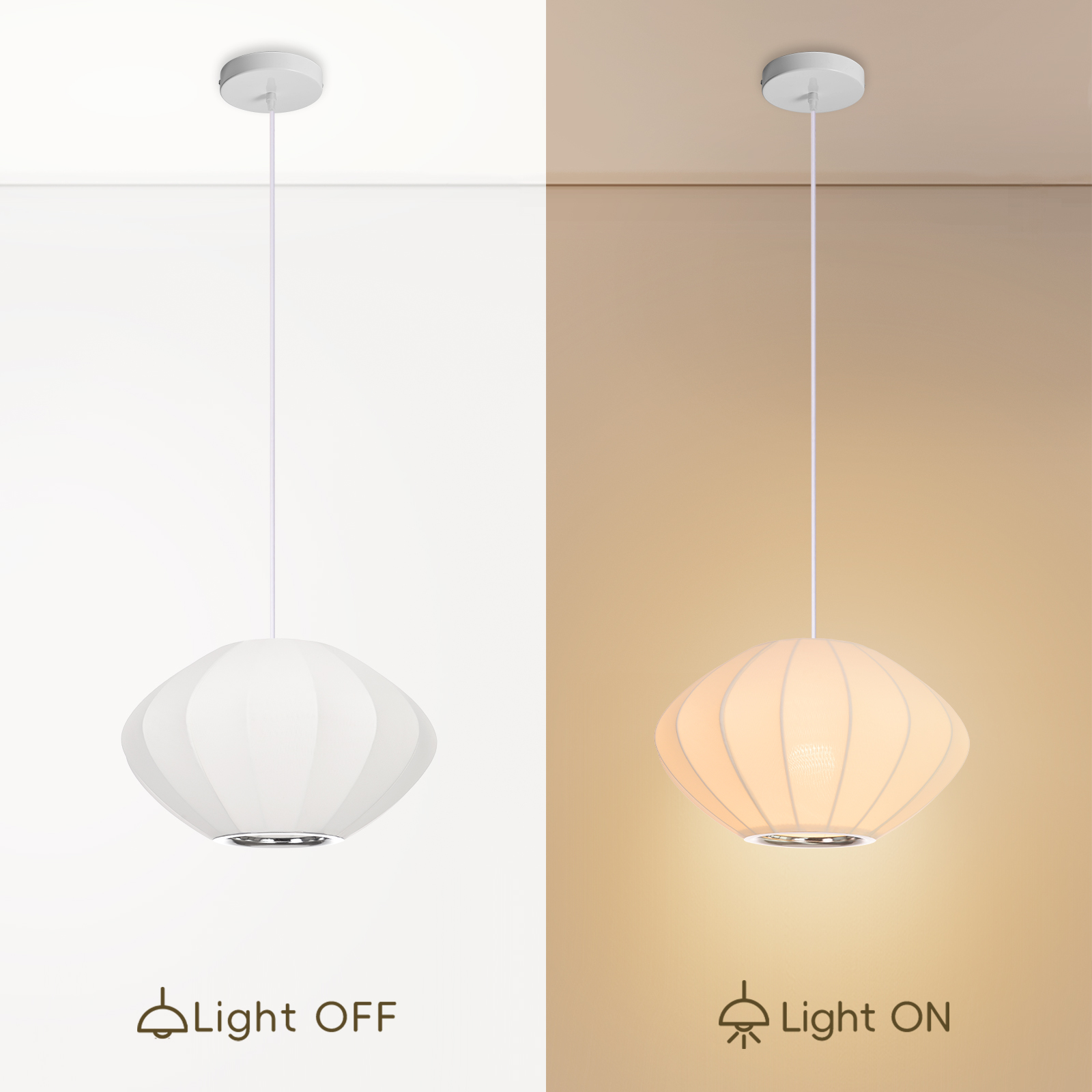 Fabric Chandelier Nordic Modern Pendant Light Living Room Staircase