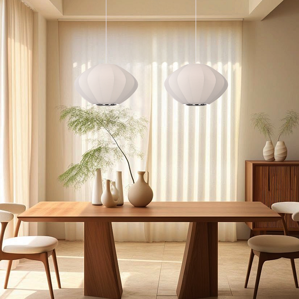 Fabric Pendant Light Chandelier Nordic Modern for Living Room Staircase