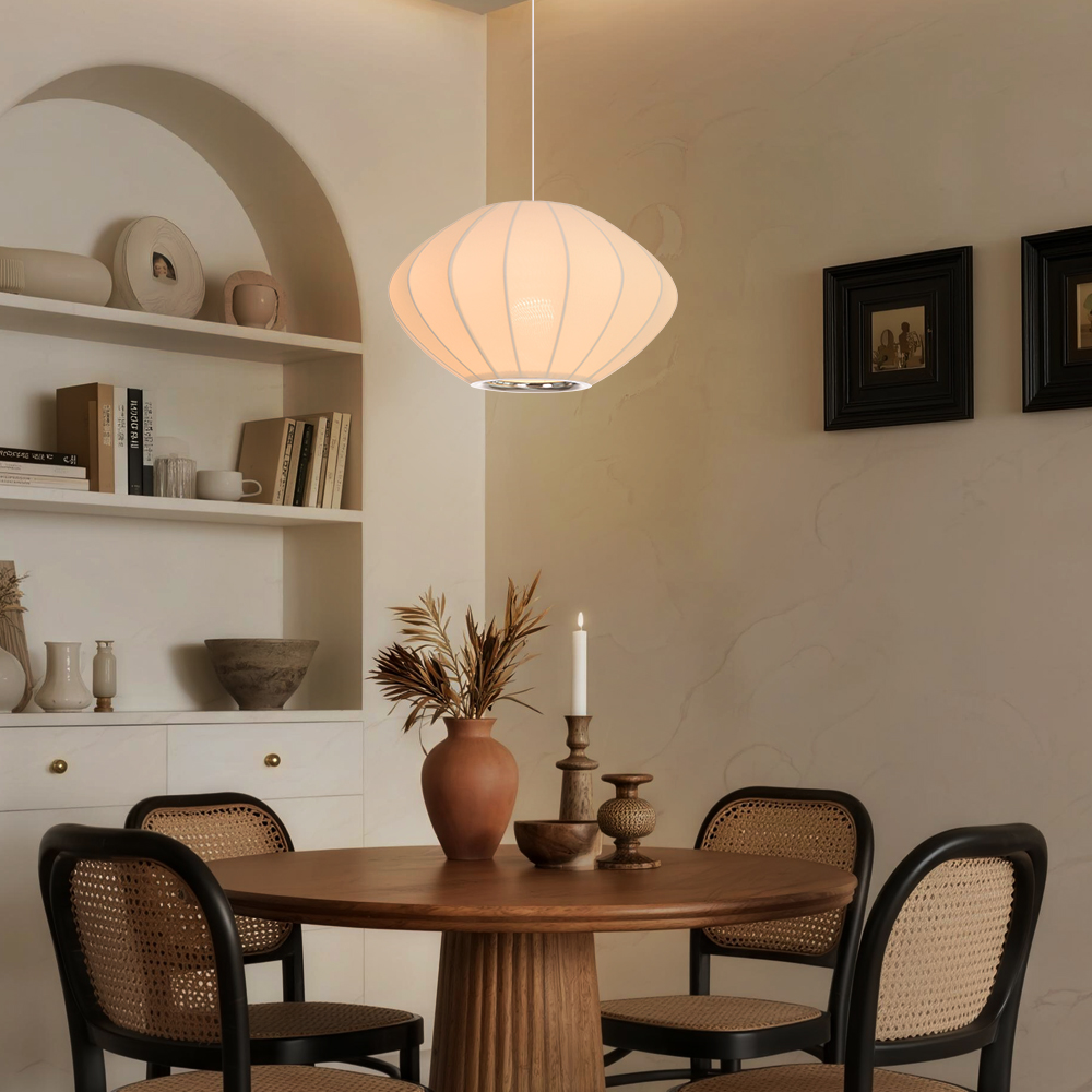 Fabric Pendant Light Chandelier Nordic Modern for Living Room Staircase