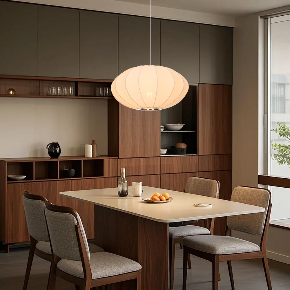 Fabric Pendant Light Chandelier Nordic Modern for Living Room Staircase