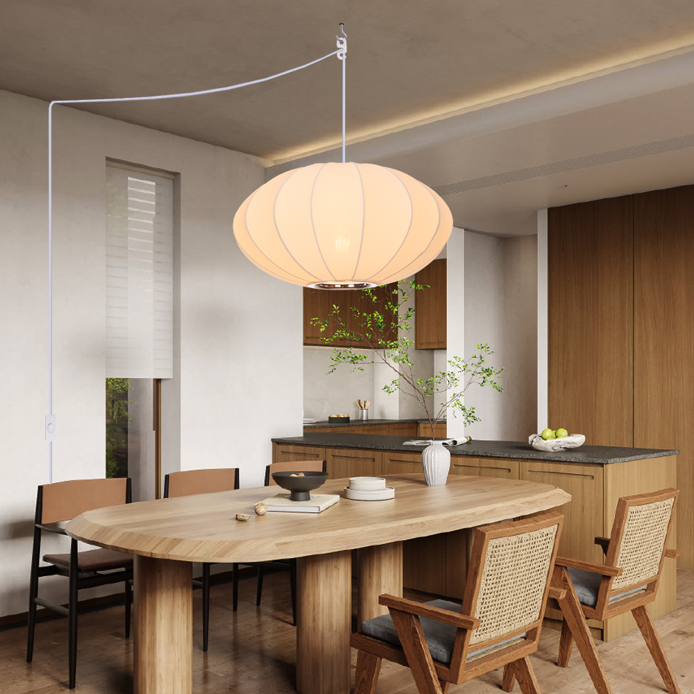 Fabric Pendant Light Chandelier Nordic Modern for Living Room Staircase