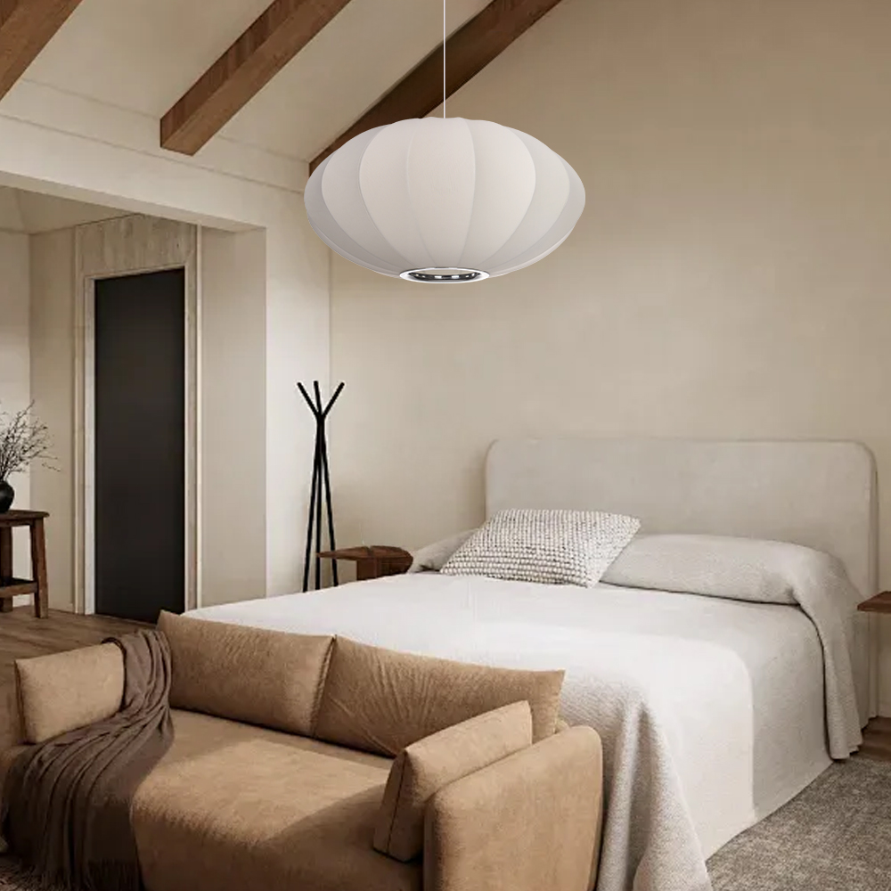 Fabric Pendant Light Chandelier Nordic Modern for Living Room Staircase