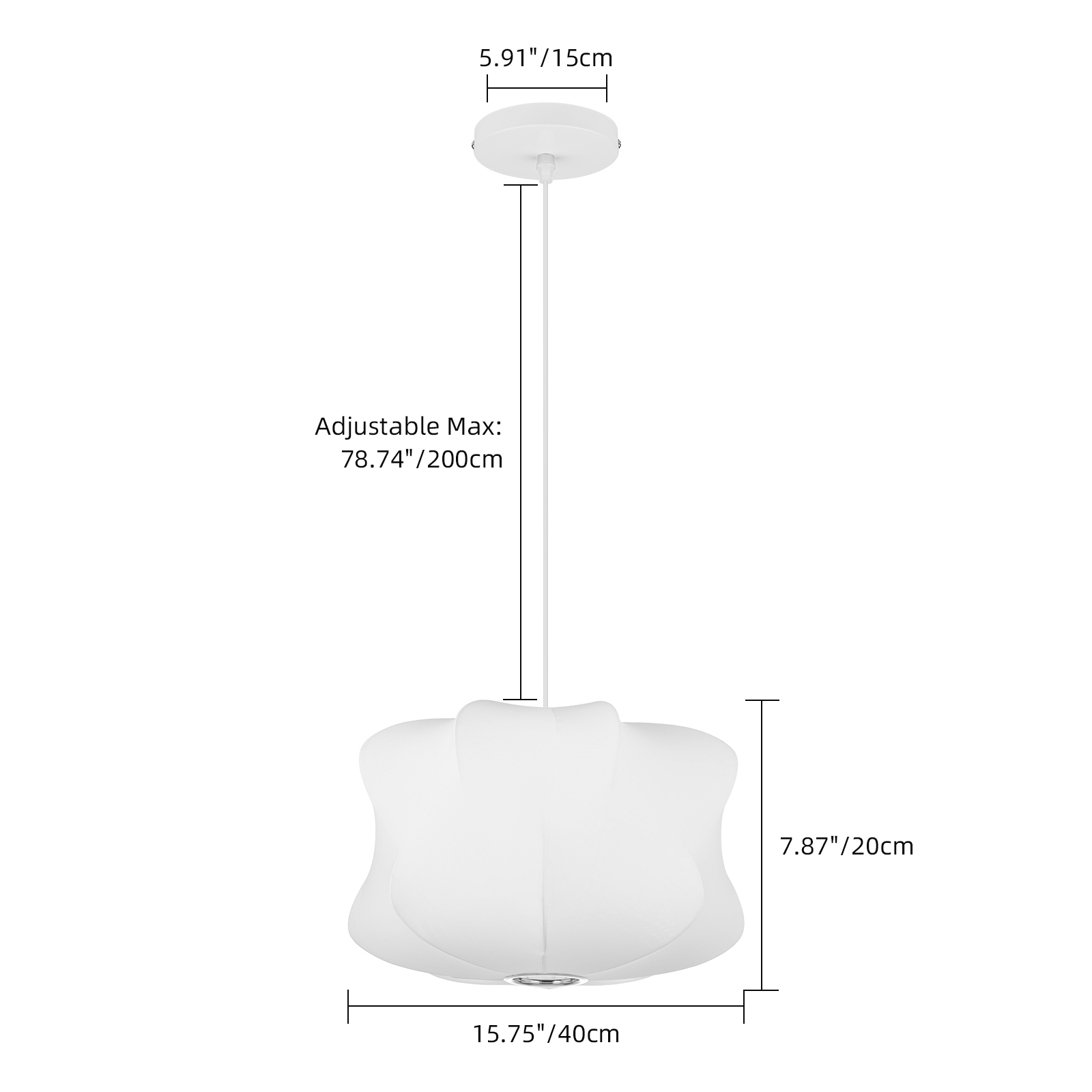 Fabric Chandelier Nordic Modern Pendant Light Living Room Staircase