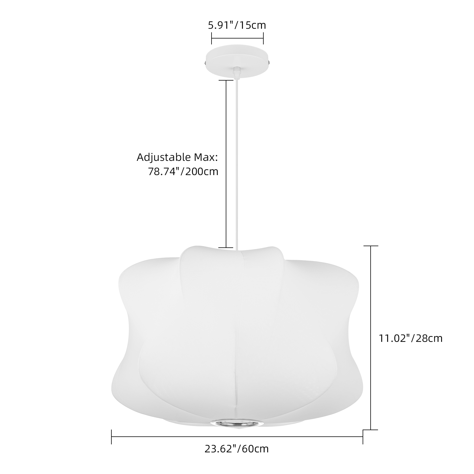 Fabric Chandelier Nordic Modern Pendant Light Living Room Staircase