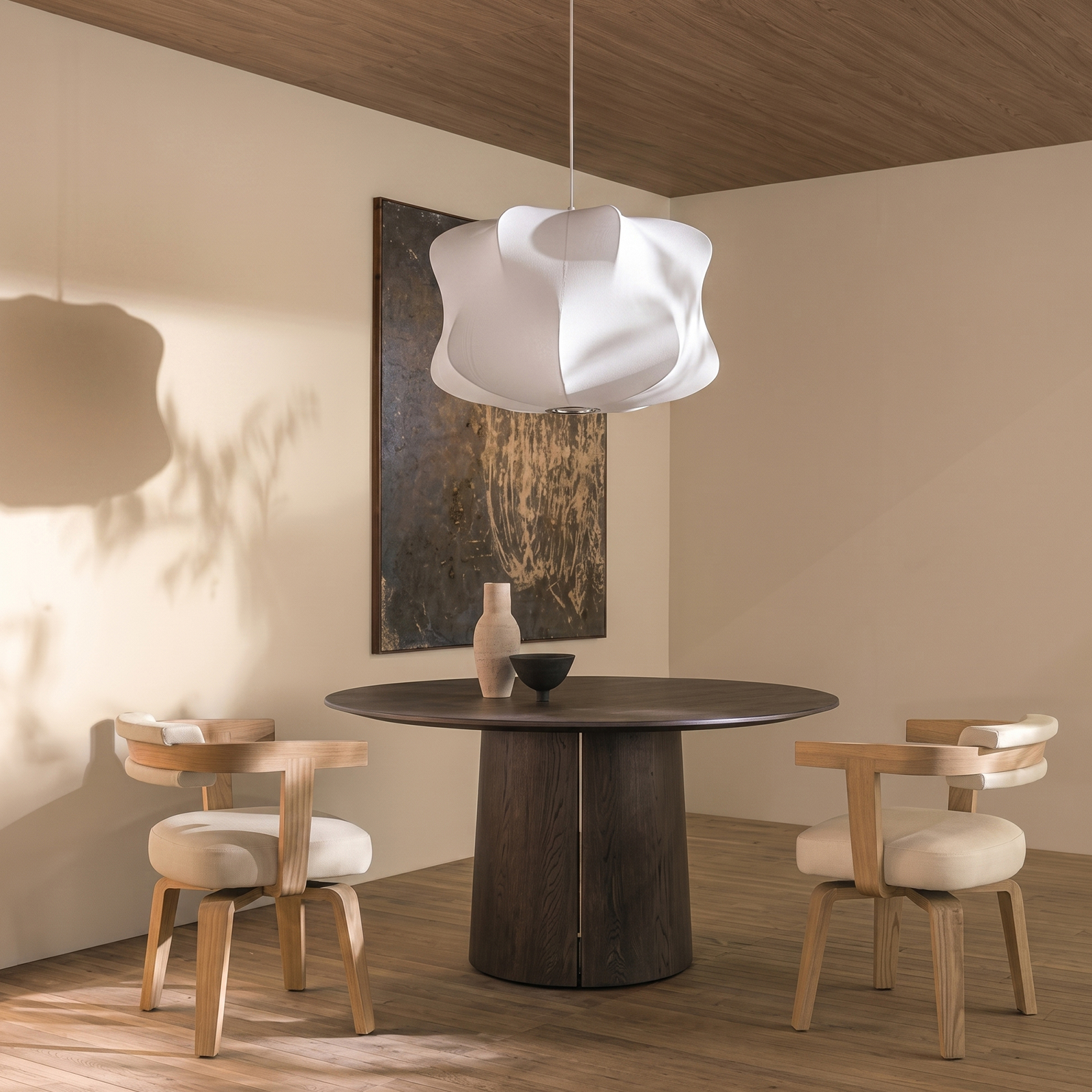 Fabric Chandelier Nordic Modern Pendant Light Living Room Staircase
