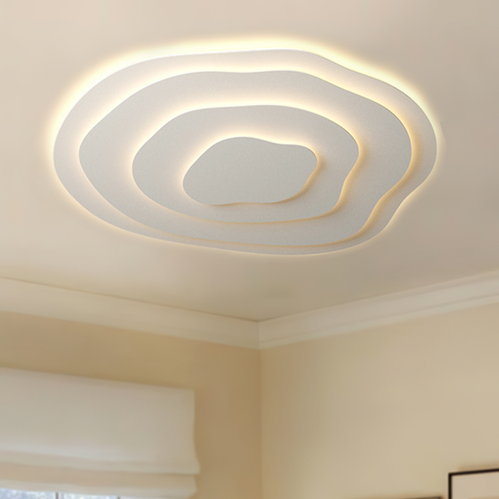 Nordic Minimalist Irregular Streamlined Acrylic Ceiling Light For Bedroom