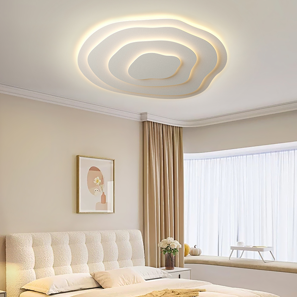 Nordic Minimalist Irregular Streamlined Acrylic Ceiling Light For Bedroom