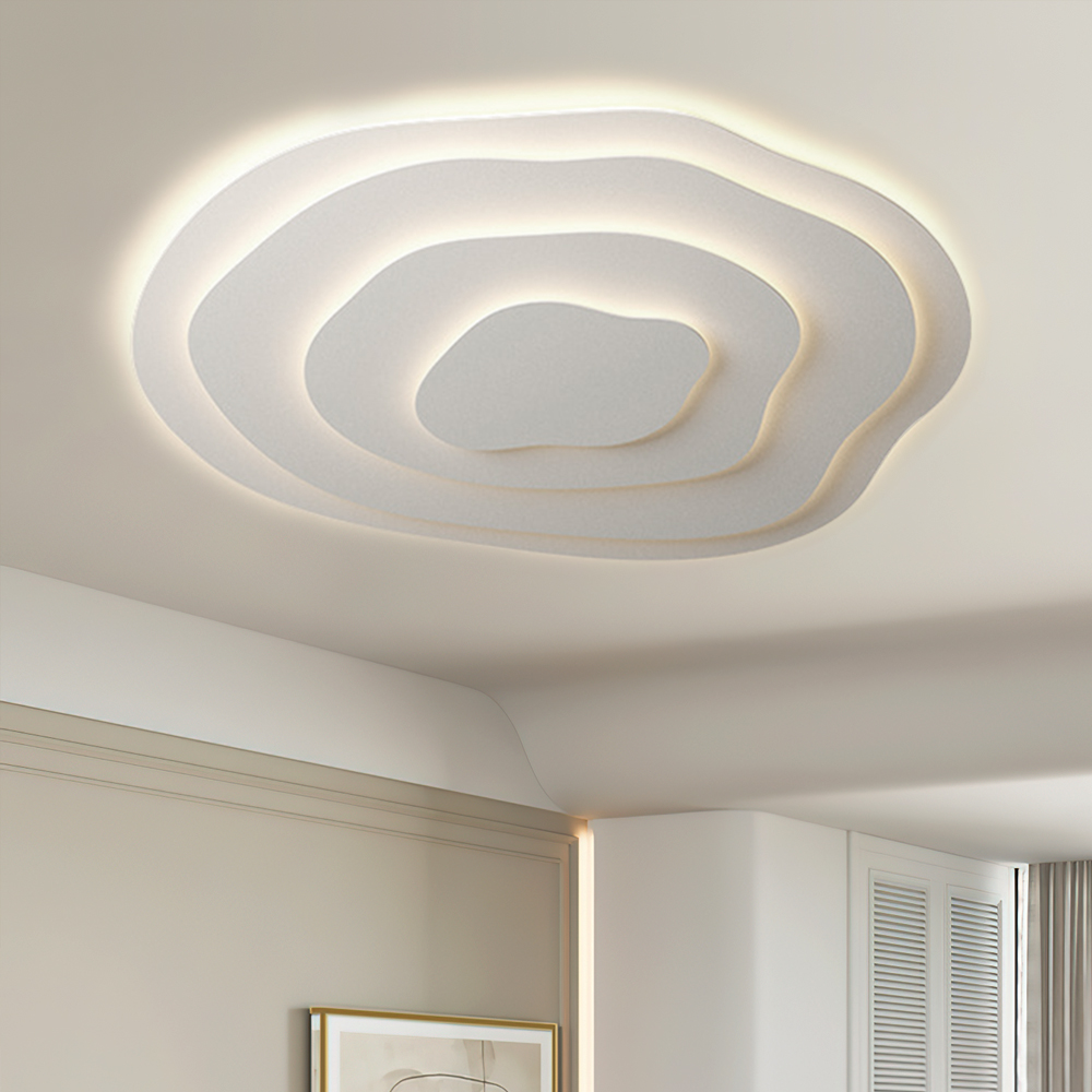 Nordic Minimalist Irregular Streamlined Acrylic Ceiling Light For Bedroom