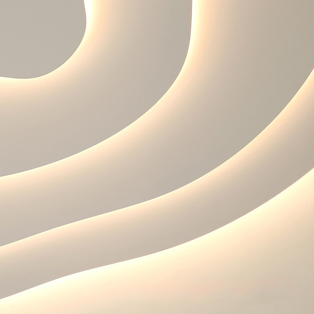 Nordic Minimalist Irregular Streamlined Acrylic Ceiling Light For Bedroom