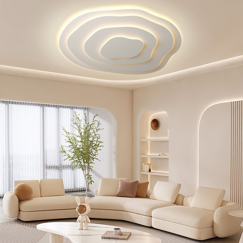 Nordic Minimalist Irregular Streamlined Acrylic Ceiling Light For Bedroom