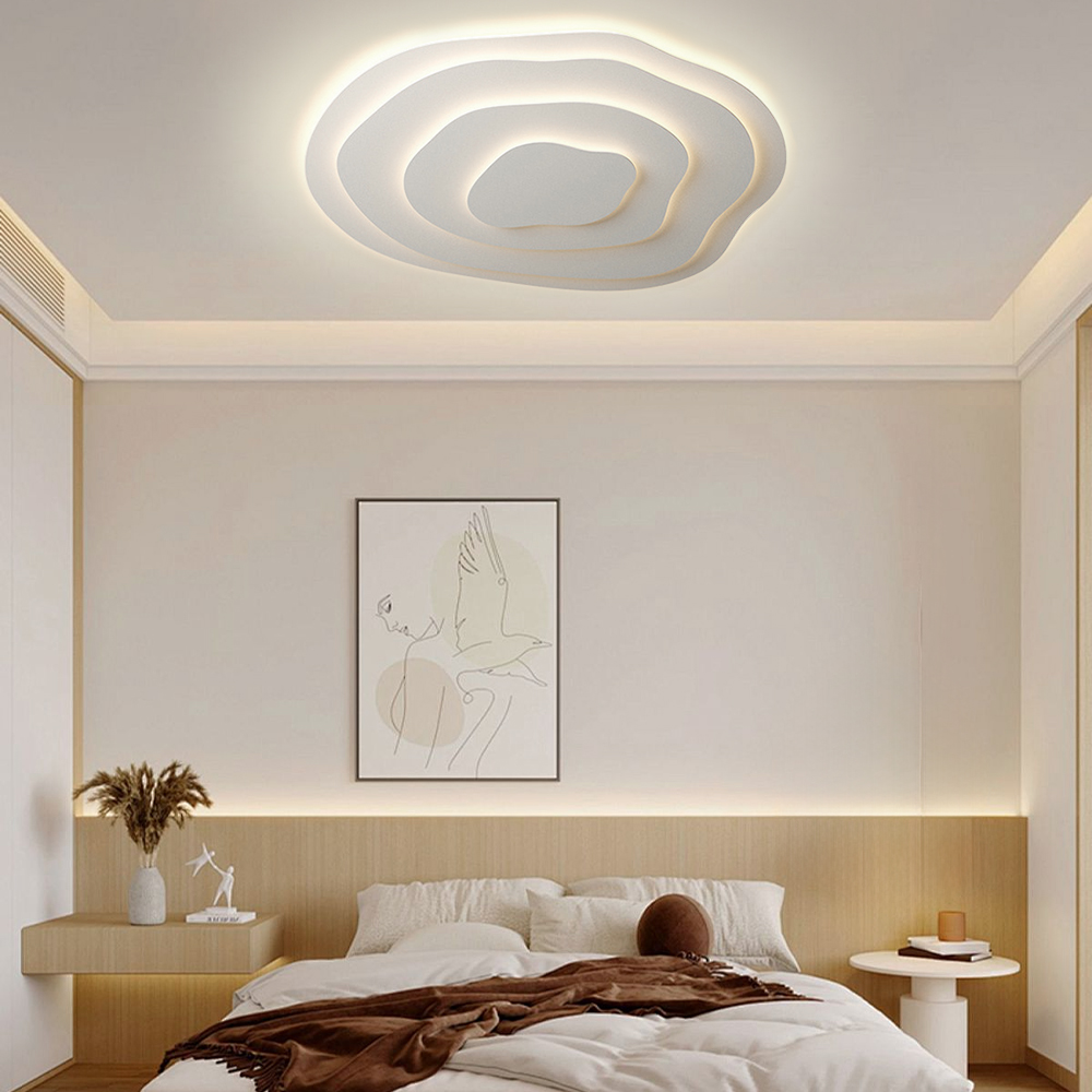 Nordic Minimalist Irregular Streamlined Acrylic Ceiling Light For Bedroom