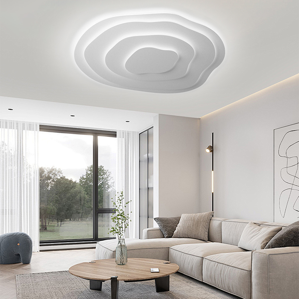 Nordic Minimalist Irregular Streamlined Acrylic Ceiling Light For Bedroom