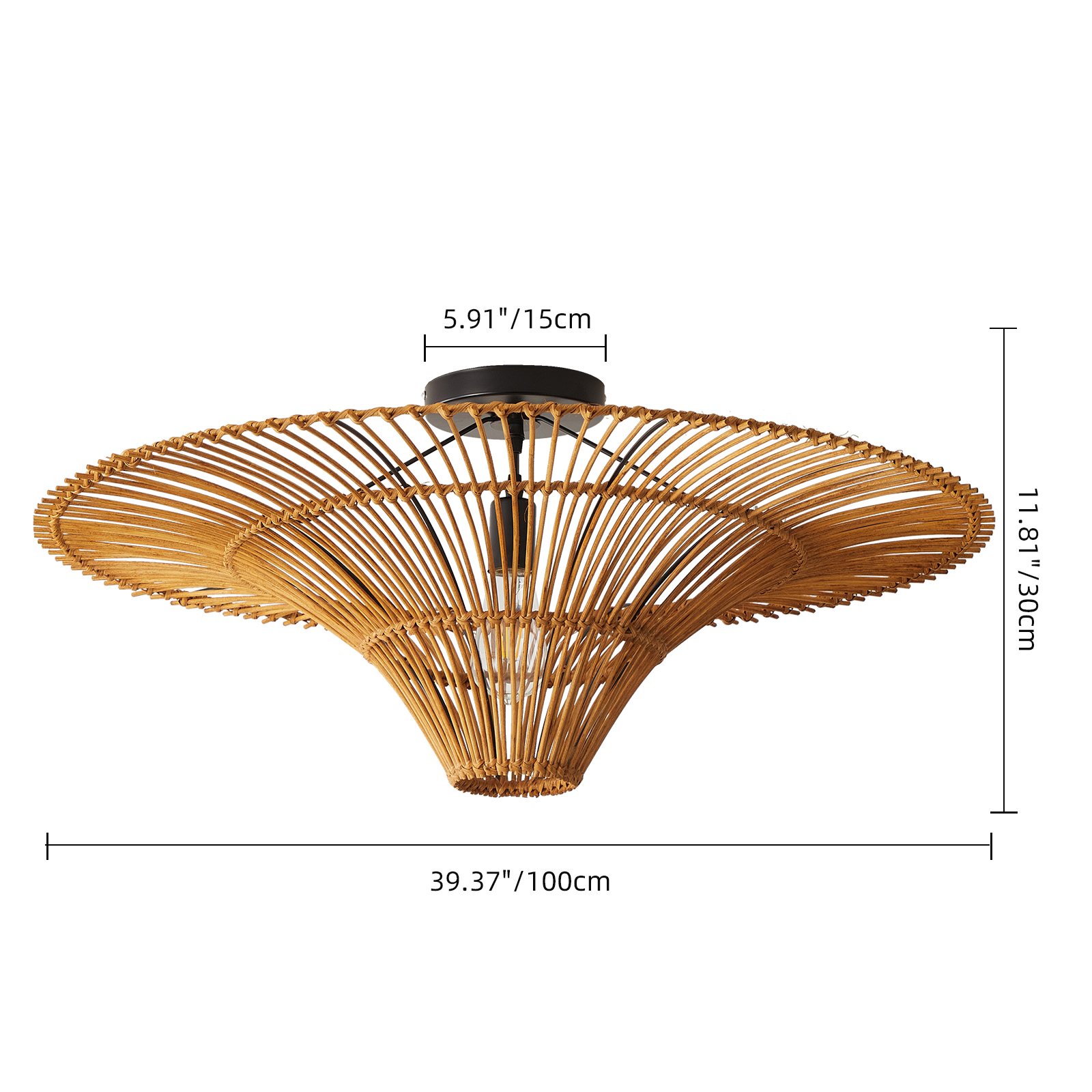 Southeast Asian Rattan Ceiling Lamps Retro Wabi-sabi Living Room Chandelier
