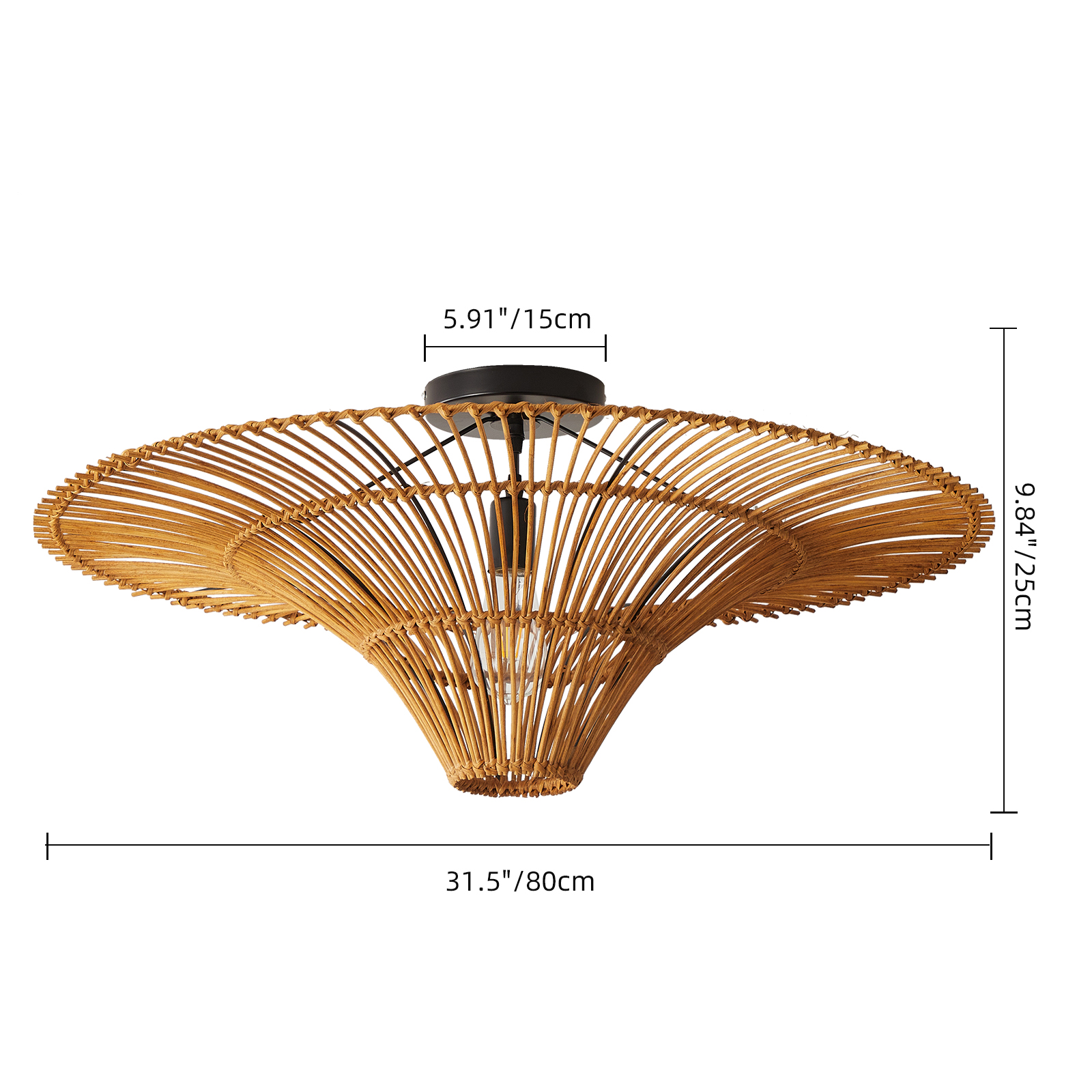 Southeast Asian Rattan Ceiling Lamps Retro Wabi-sabi Living Room Chandelier