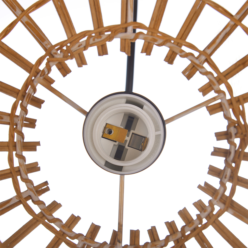 Vintage Japanese Wabi-Sabi Style Rattan Pendant Light