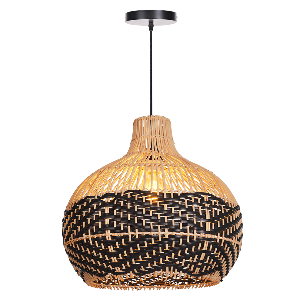 Over Kitchen Sink Lighting Handmade Black Rattan Pendant Lamp Shade