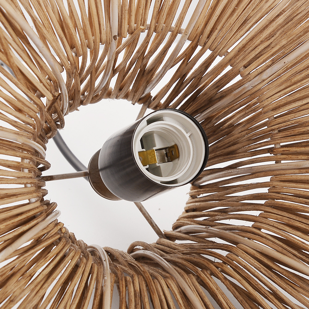 Japanese Retro Rattan Pendant Light Rustic Pastoral Charm