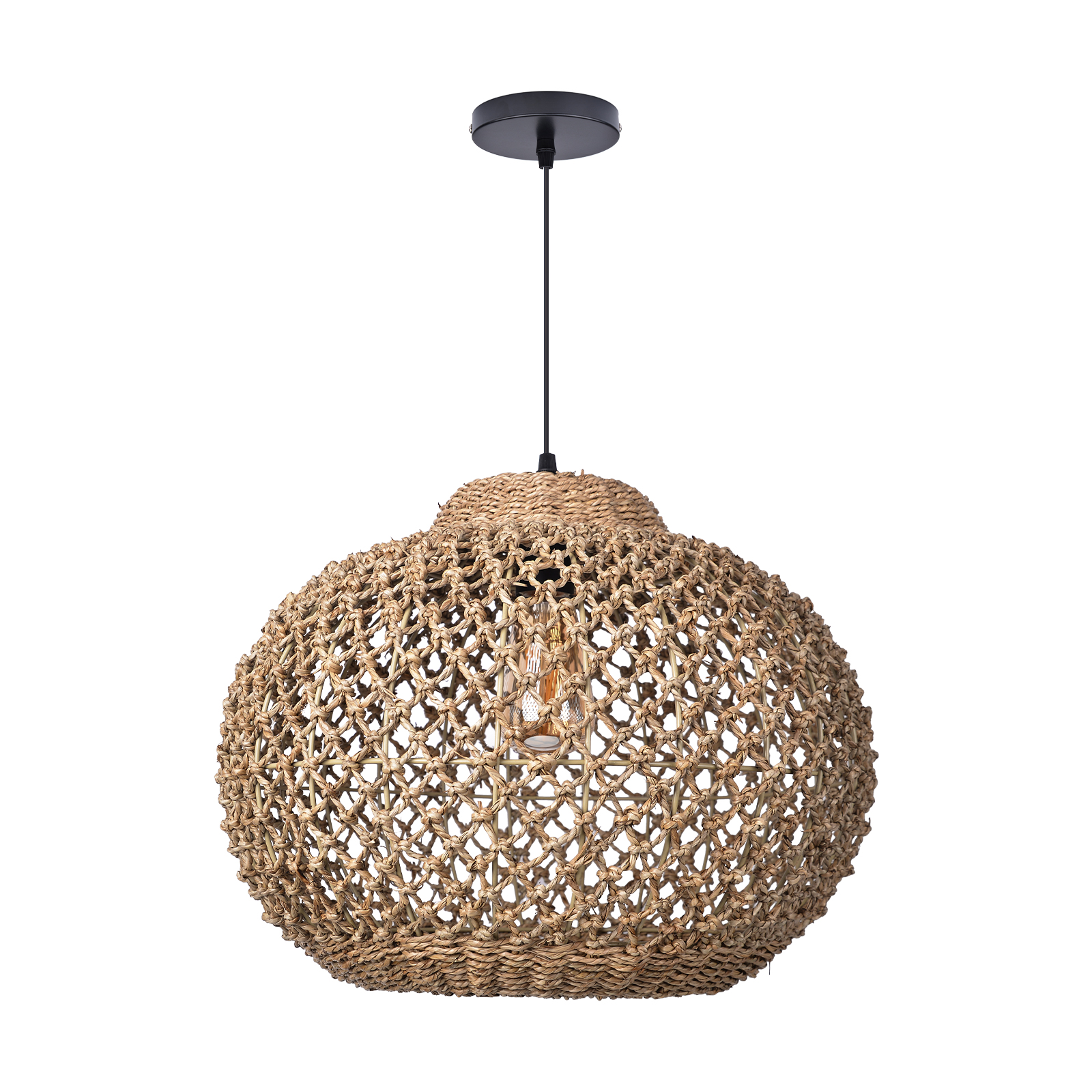 Southeast Asian Handmade Rattan Pendant Light Natural Home Lighting Artwork