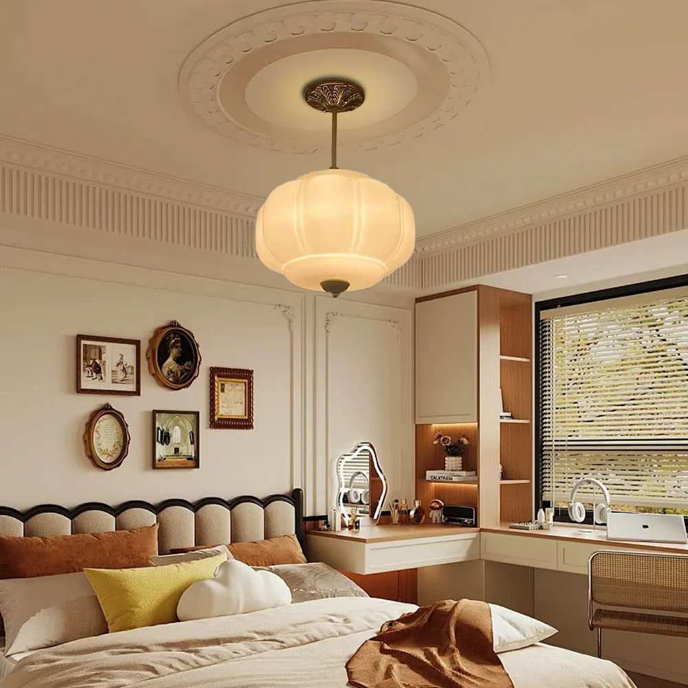 French retro Murano Solid Color Ceiling Light