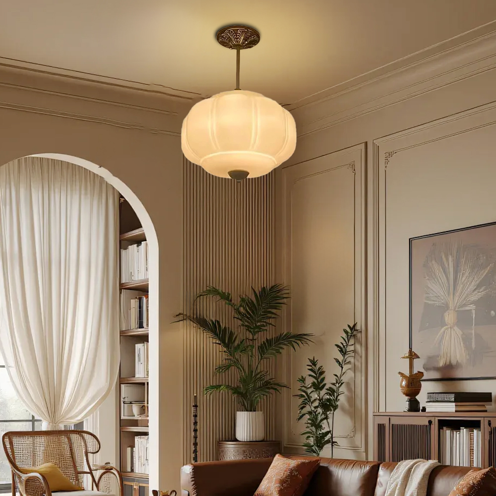 French retro Murano Solid Color Ceiling Light