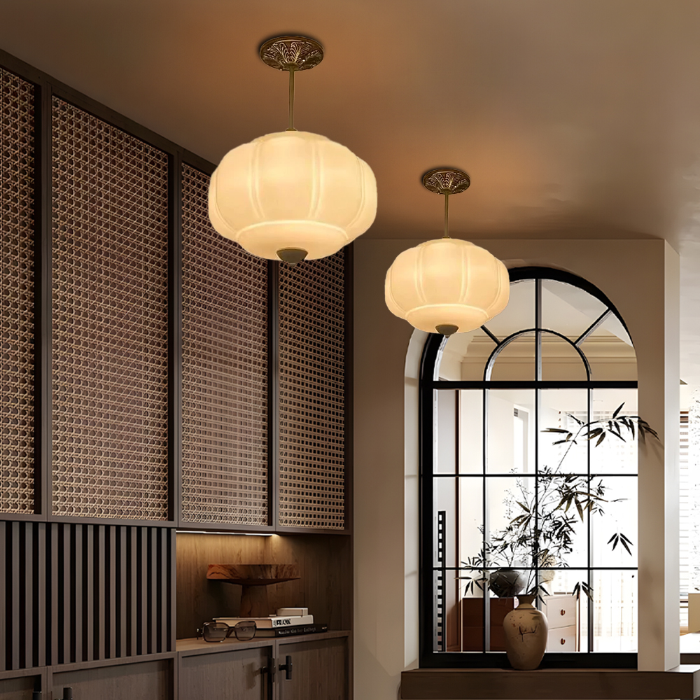 French retro Murano Solid Color Ceiling Light