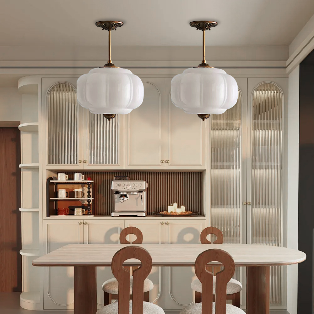 French retro Murano Solid Color Ceiling Light