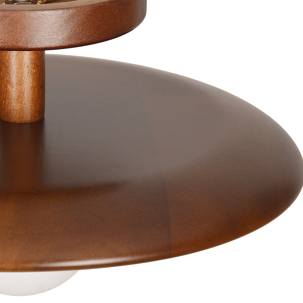Minimalist Solid Wood Flush Mount Ceiling Light