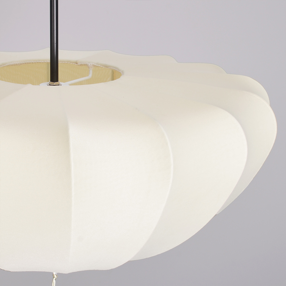 Nordic Medieval Fabric Pendant Lamp French Hotel Living Room Chandelier