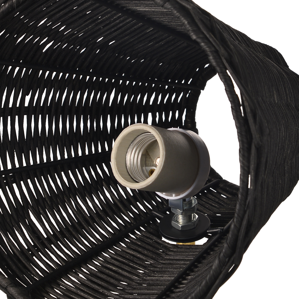 Japanese Style Simple Rattan Woven Bedside Wall Lamp