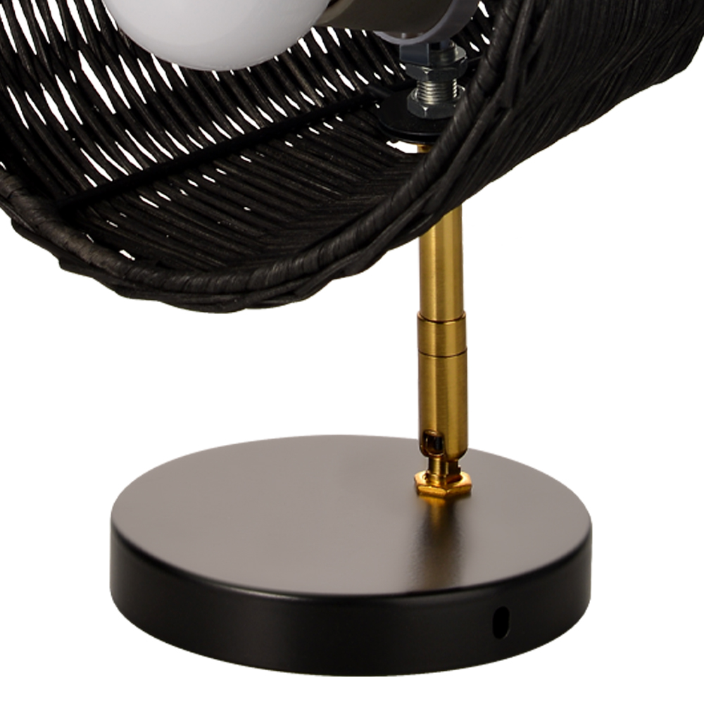 Japanese Style Simple Rattan Woven Bedside Wall Lamp