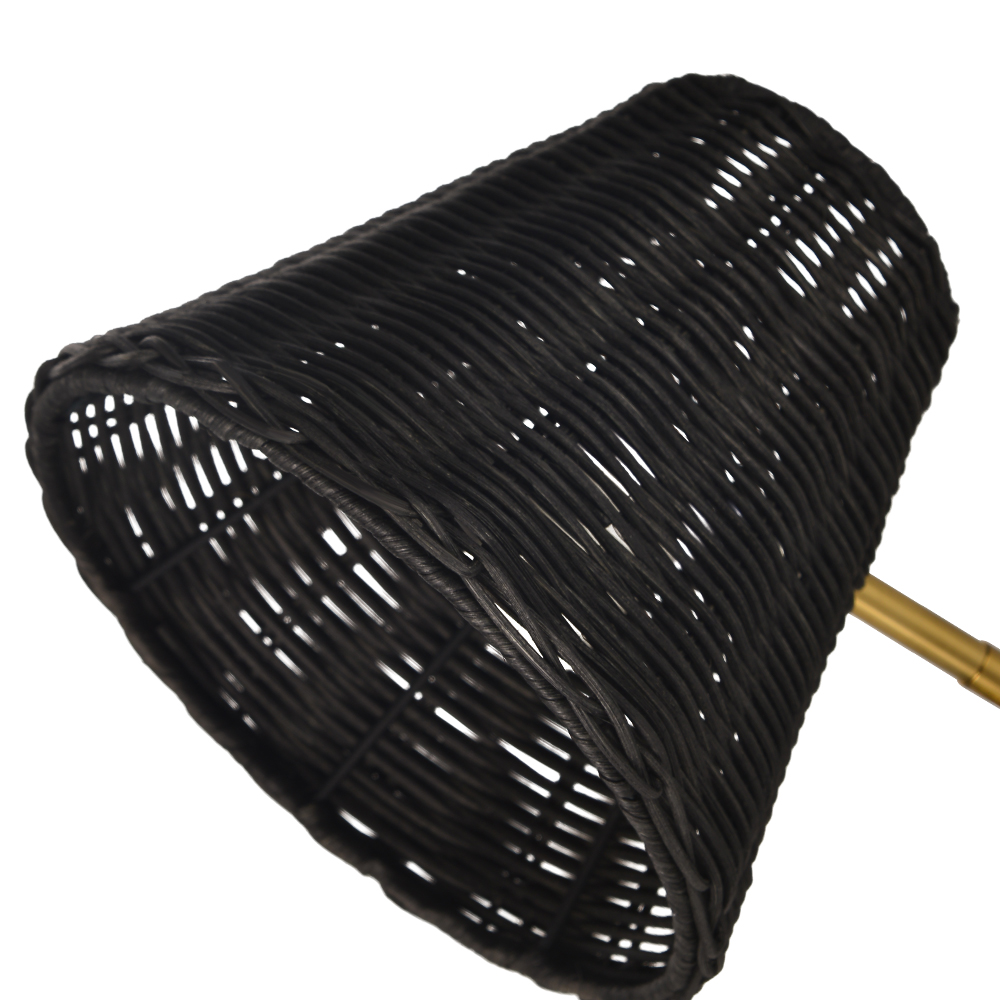 Bamboo Rattan Wall Sconce Boho Pull Chain Light Bedroom Bathroom
