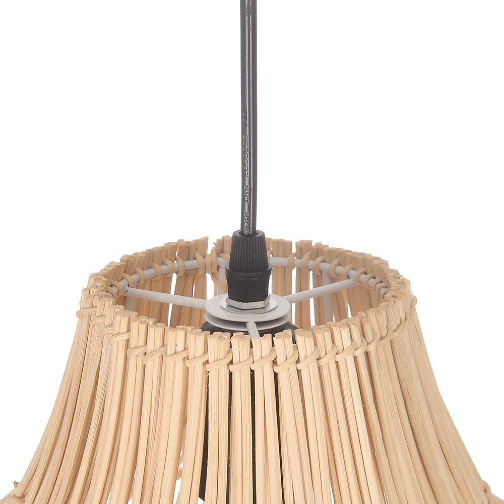 Boho Vintage Rattan Pendant Light Southeast Asian Woven Ceiling Lamp