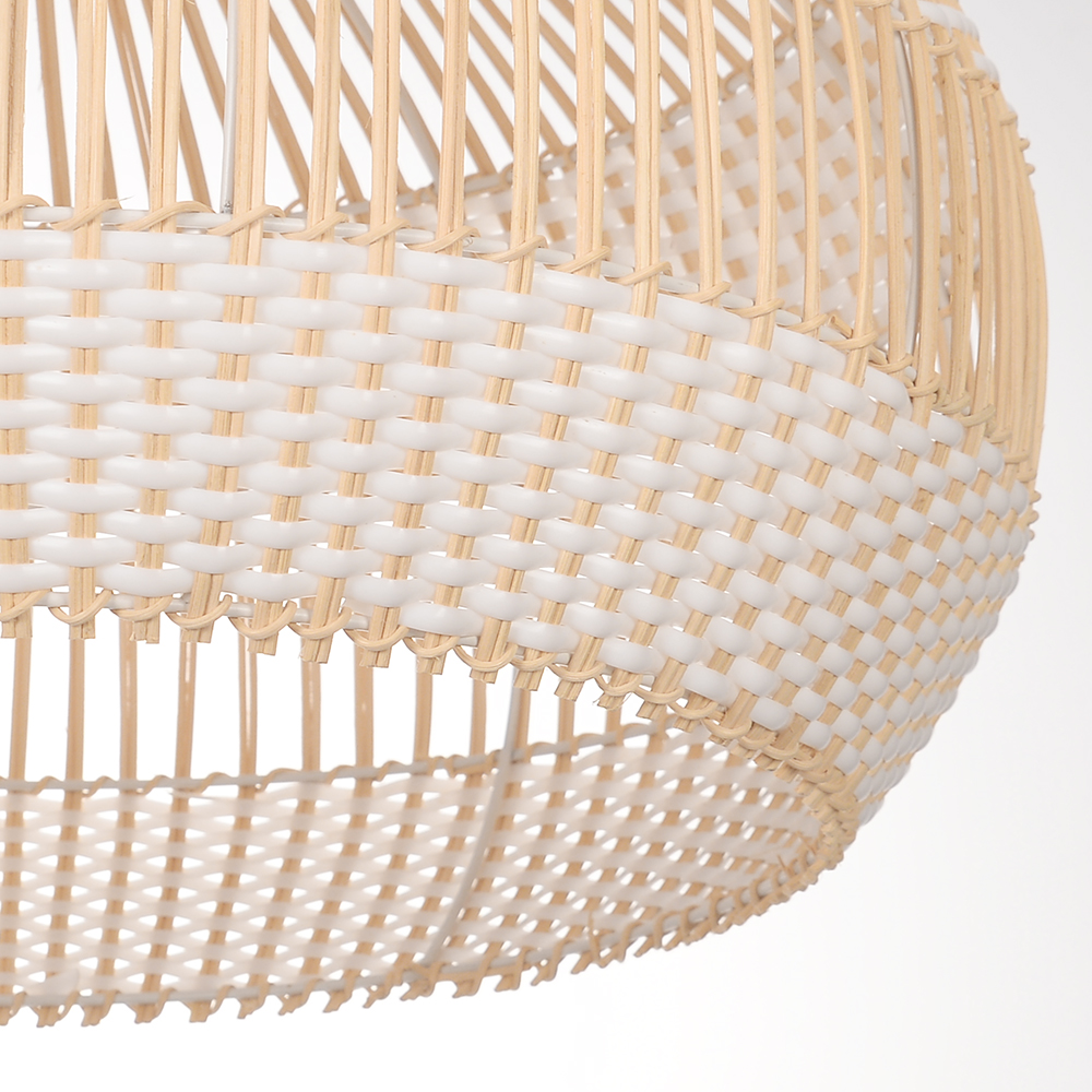 Boho Vintage Rattan Pendant Light Southeast Asian Woven Design