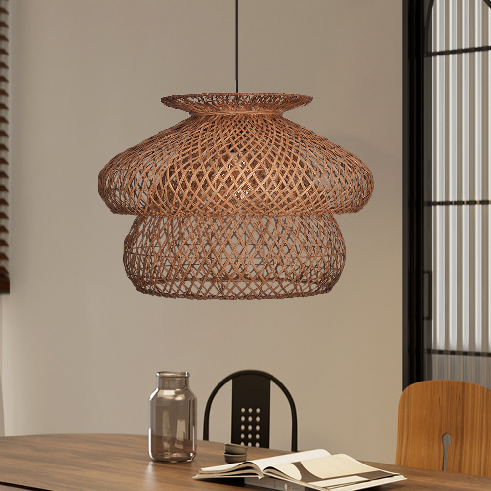 Rustic Style Rattan Woven Creative Lighting Fixture