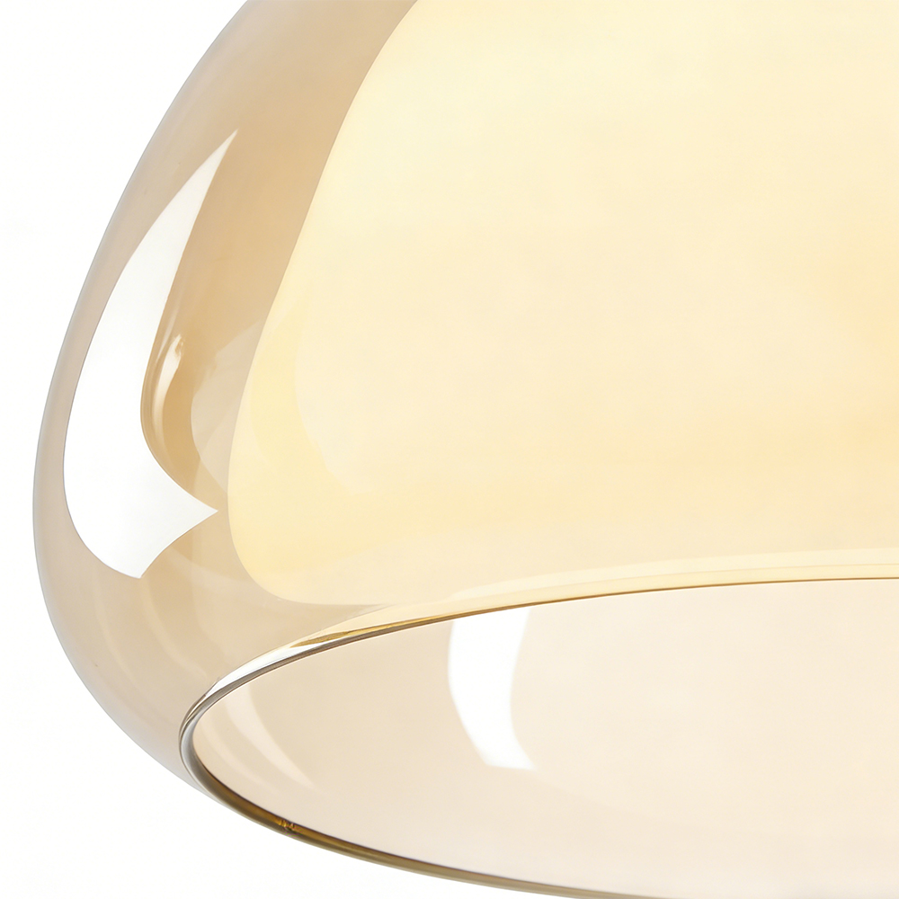 Modern Organic Glass Dome Pendant Light