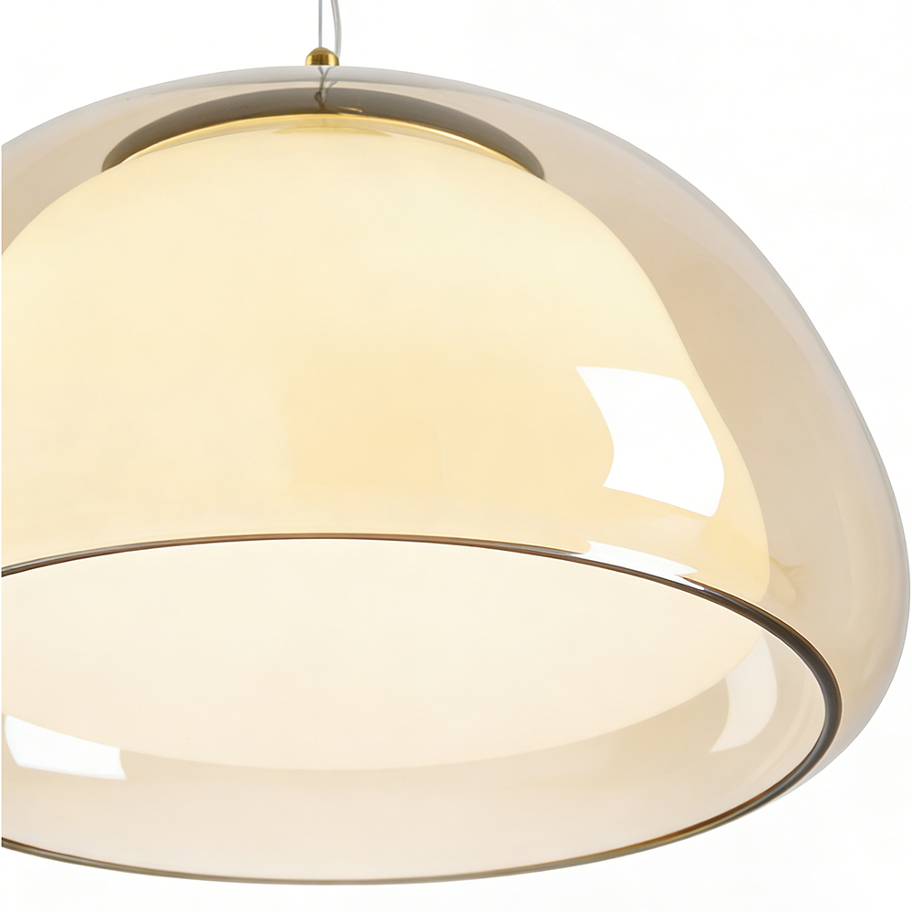 Modern Organic Glass Dome Pendant Light