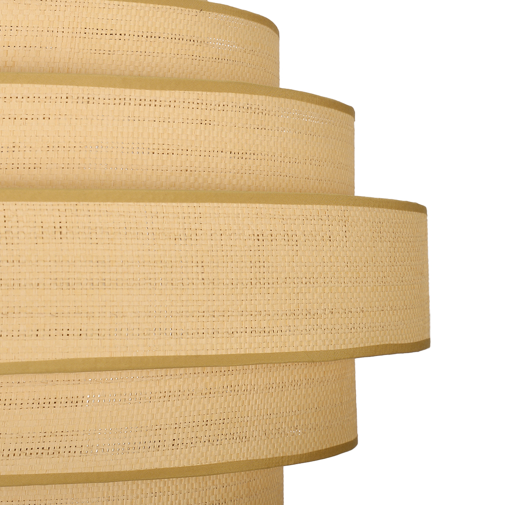 Japanese Vintage Multi-Layer Fabric Pendant Light Restaurant Ambience