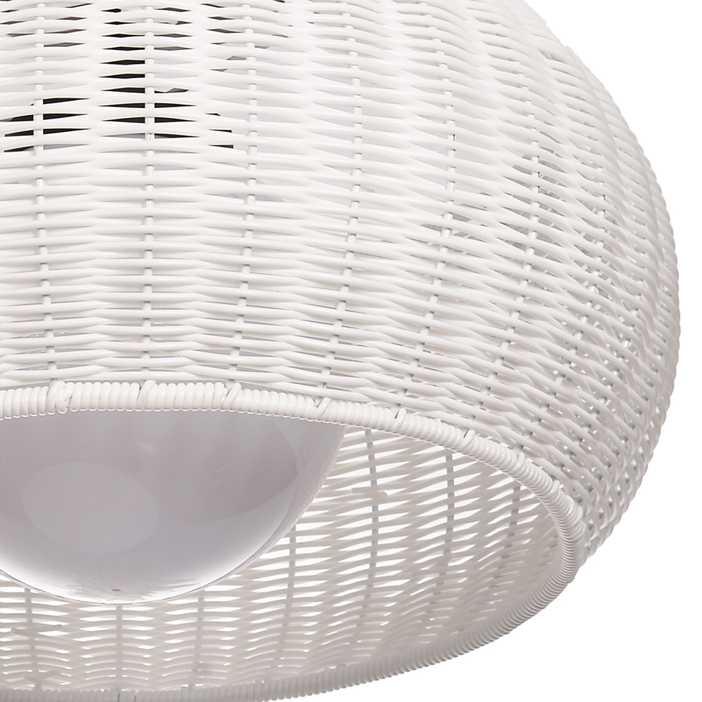 Outdoor Waterproof Imitation Rattan Ceiling Light - All-Weather Wicker Design