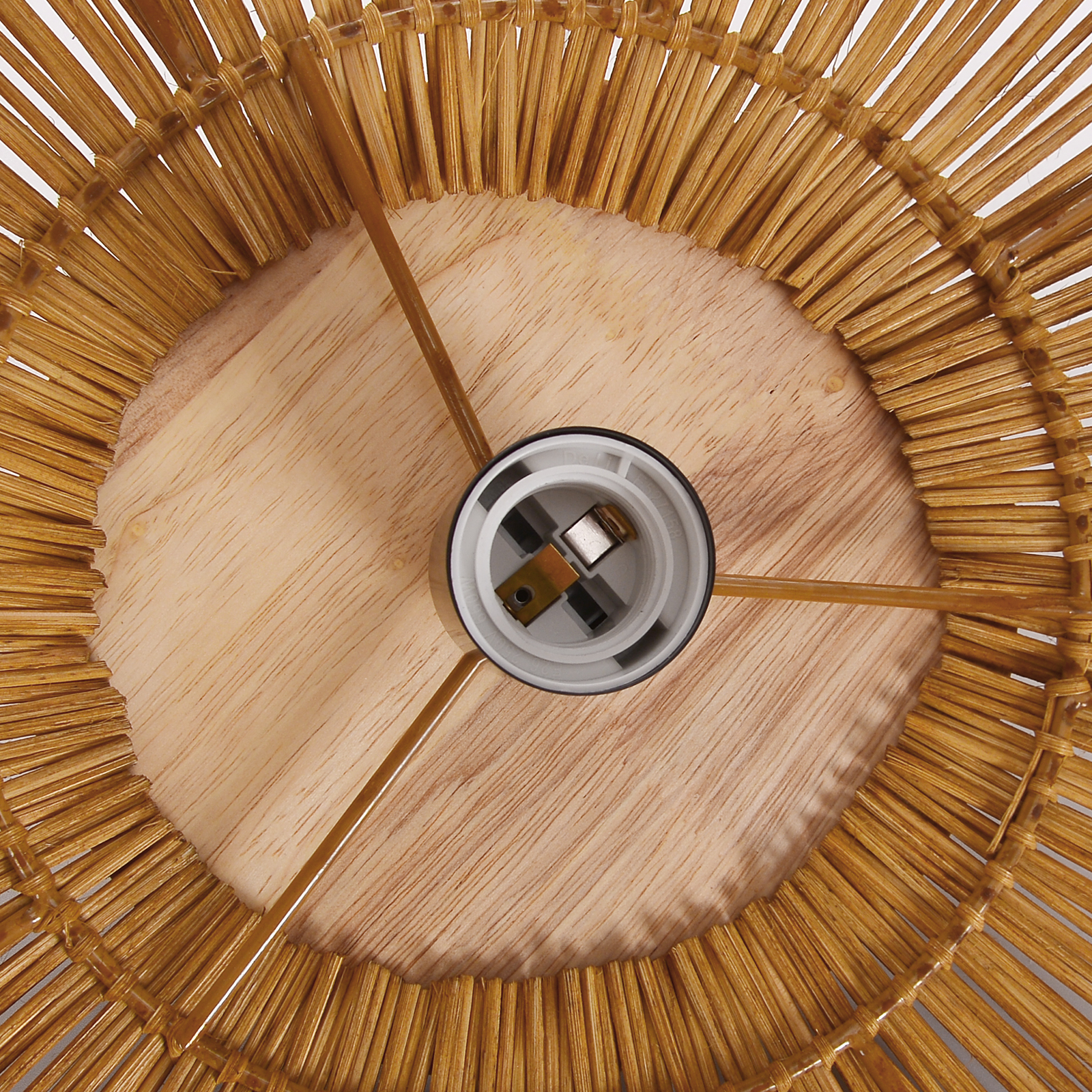 Capsule Shaped Rattan Pendant Light Dining Living Room