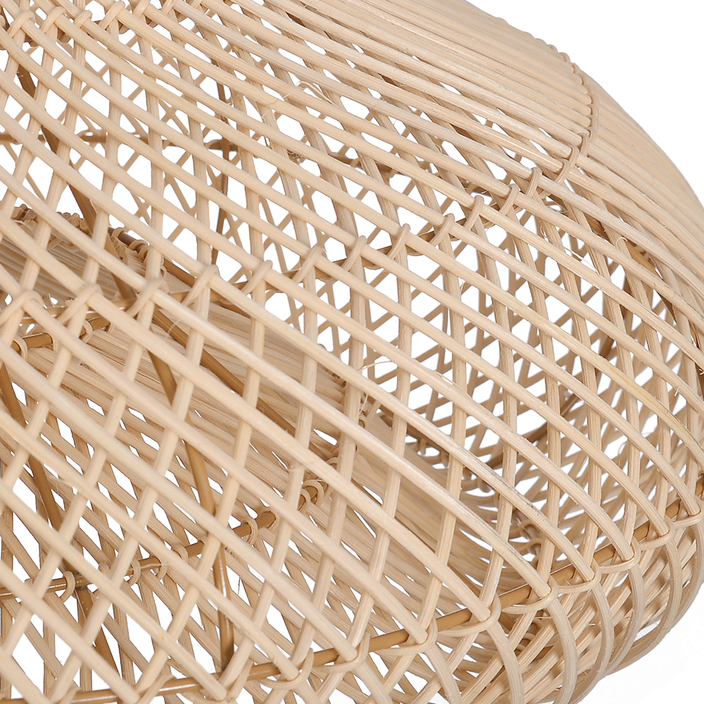 Artisanal Garlic-Shaped Wabi-Sabi Rattan Pendant Light