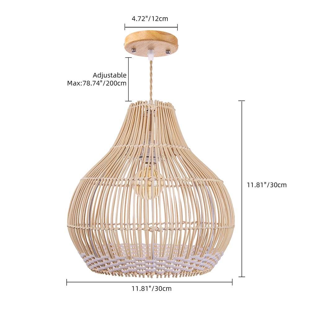 Harajuku Style NaturalCountryside Handmade Creative Woven Pendant Light